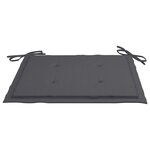 vidaXL Chaises de jardin avec coussins anthracite 4 Pièces Bois de teck