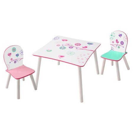 Worlds Apart Ensemble de table et de chaises 3 Pièces Birds