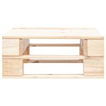 vidaXL Repose-pied palette de jardin bois