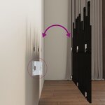 vidaXL Tête de lit murale Noir 159 5x3x80 cm Bois massif de pin