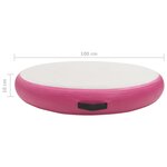 vidaXL Tapis gonflable de gymnastique avec pompe 100x100x10cm PVC Rose