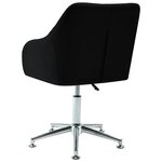 vidaXL Chaise pivotante de salle à manger Noir Tissu