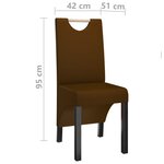 vidaXL Chaises à manger lot de 2 marron similicuir