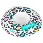 Porte boisson gonfable pour piscine ou plage  flotteur  accessoire d'eau - léopard ø18cm