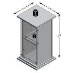 Fmd table d'appoint avec porte 57 4 cm chêne