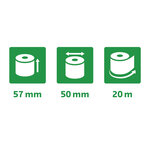 Bobine Pour Machine À Calculer 57x50 Mm - 1 Pli Offset Extra-blanc 60g/m2. - X 50 - Exacompta