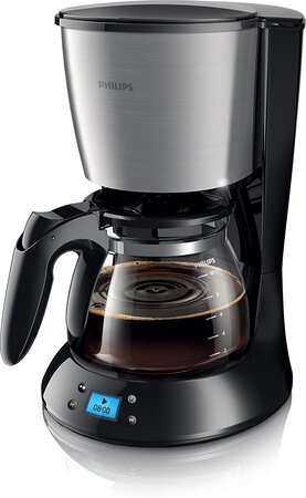 Cafetière Électrique Programmable De 1,2L 1000W Gris Noir