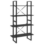 vidaXL Bibliothèque à 4 niveaux Gris 80x30x140 cm Aggloméré