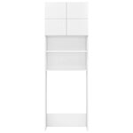 vidaXL Meuble de machine à laver Blanc brillant 64x25 5x190 cm