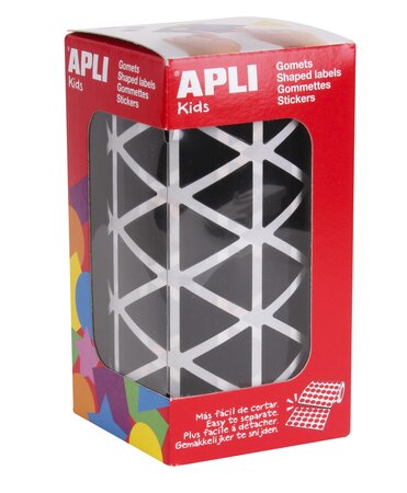 Gommettes rouleau Triangle 20 mm noir x 2 832