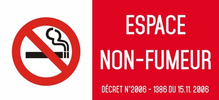Autocollant vinyl - espace non fumeur - l.200 x h.100 mm uttscheid