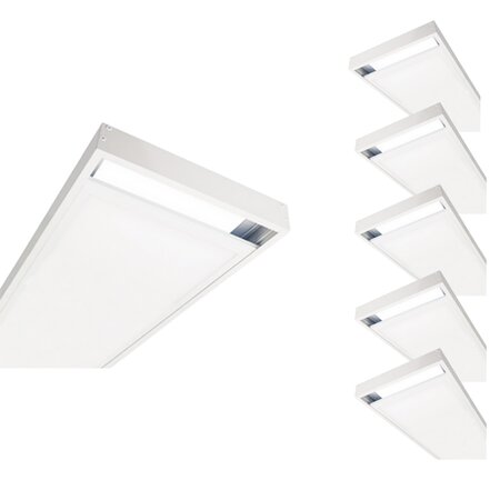Kit saillie blanc pour panneau led 120x30 slim (pack de 6) - blanc - silamp