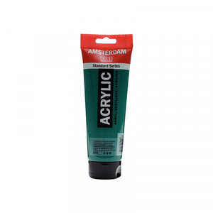 Tube peinture acrylique vert permanent foncé 250 ml - amsterdam royal talens