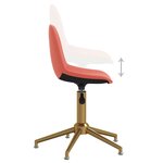 vidaXL Chaises à dîner pivotantes 4 Pièces Rose Velours
