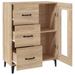 vidaXL Buffet chêne sonoma 69 5x34x90 cm bois d'ingénierie