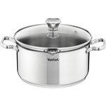 Tefal a705a835 batterie de cuisine 7 pièces duetto - tous feux dont induction - manches fixes -- inox