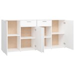 vidaXL Buffet Blanc 160x36x75 cm Aggloméré