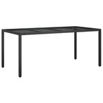 vidaXL Mobilier à dîner de jardin 9Pièces et coussins noir résine tressée