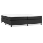 vidaXL Sommier à ressorts de lit Noir 200x200 cm Similicuir