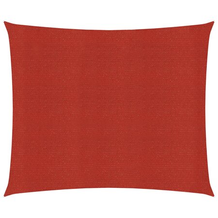 vidaXL Voile d'ombrage 160 g/m² Rouge 3 6x3 6 m PEHD