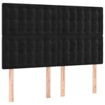 vidaXL Cadre de lit avec tête de lit Noir 140x200 cm Velours