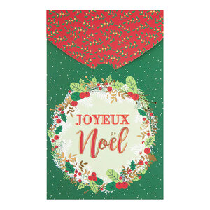 Carte De Vœux Surprise Couronne Noël - Draeger paris