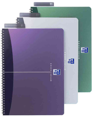 Cahier 'OFFICE' Reliure intégrale A4 Quadrillé 90 F 90g Couv. Polypro Aléatoire OXFORD