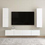 vidaXL Meubles TV 2 Pièces Blanc 30 5x30x110 cm Aggloméré