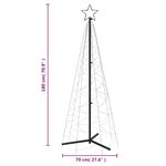 vidaXL Arbre de Noël cône 200 LED Colorées 70x180 cm