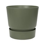 ELHO Pot de fleurs rond Greenville 40 - Extérieur - Ø 39 x H 36,8 cm - Vert feuille