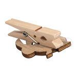 Pinces en bois Lapin  Colore  2 5x3 5cm  6 pces