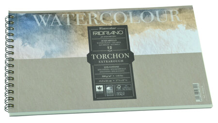 Papier Aquarelle Torchon spirale 13x21 300g 12 f.