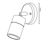 Eglo lampe murale à led d'extérieur stockholm 1 5 w argenté 93268