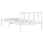 vidaXL Cadre de lit Blanc Bois de pin massif 90x200 cm