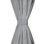 vidaXL Rideau occultant avec boucles 2 Pièces 140 x 175 cm Gris