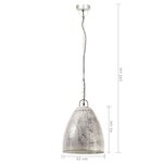 vidaXL Lampe suspendue industrielle 25 W Argenté Rond 32 cm E27