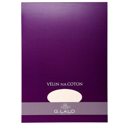 Bloc A4 velin pur coton 40 feuilles Crème G.LALO