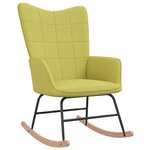 vidaXL Chaise à bascule Vert Tissu