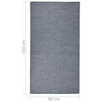 vidaXL Tapis à tissage plat d'extérieur 80x150 cm Bleu