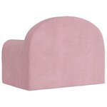 vidaXL Canapé pour enfants Rose Peluche douce
