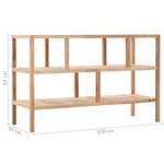 vidaXL Étagère de salle de bain Bois de noyer massif 100 x 40 x 65 cm