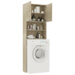 vidaXL Meuble de machine à laver Chêne Sonoma 64x25 5x190 cm Aggloméré
