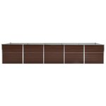 vidaXL Lit surélevé de jardin Acier galvanisé 400x80x77 cm Marron