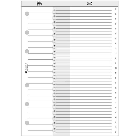 Recharge accessoire Exatime 29 index alphabétique 32 feuillets 297x210 mm EXACOMPTA