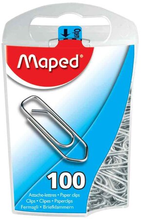 Trombones, en acier, 25 mm, contenu: 100 pièces MAPED