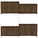 vidaXL Meuble TV Chêne marron 146 5x35x50 cm Aggloméré
