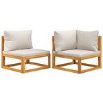 vidaXL Ensemble de canapés de jardin coussins 2 Pièces bois massif acacia