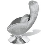 vidaXL Fauteuil en forme d’œuf Argenté