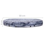 vidaXL Miroir Blanc 50 cm Pneu en caoutchouc recyclé