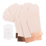24 étiquettes à suspendre dorées & rose